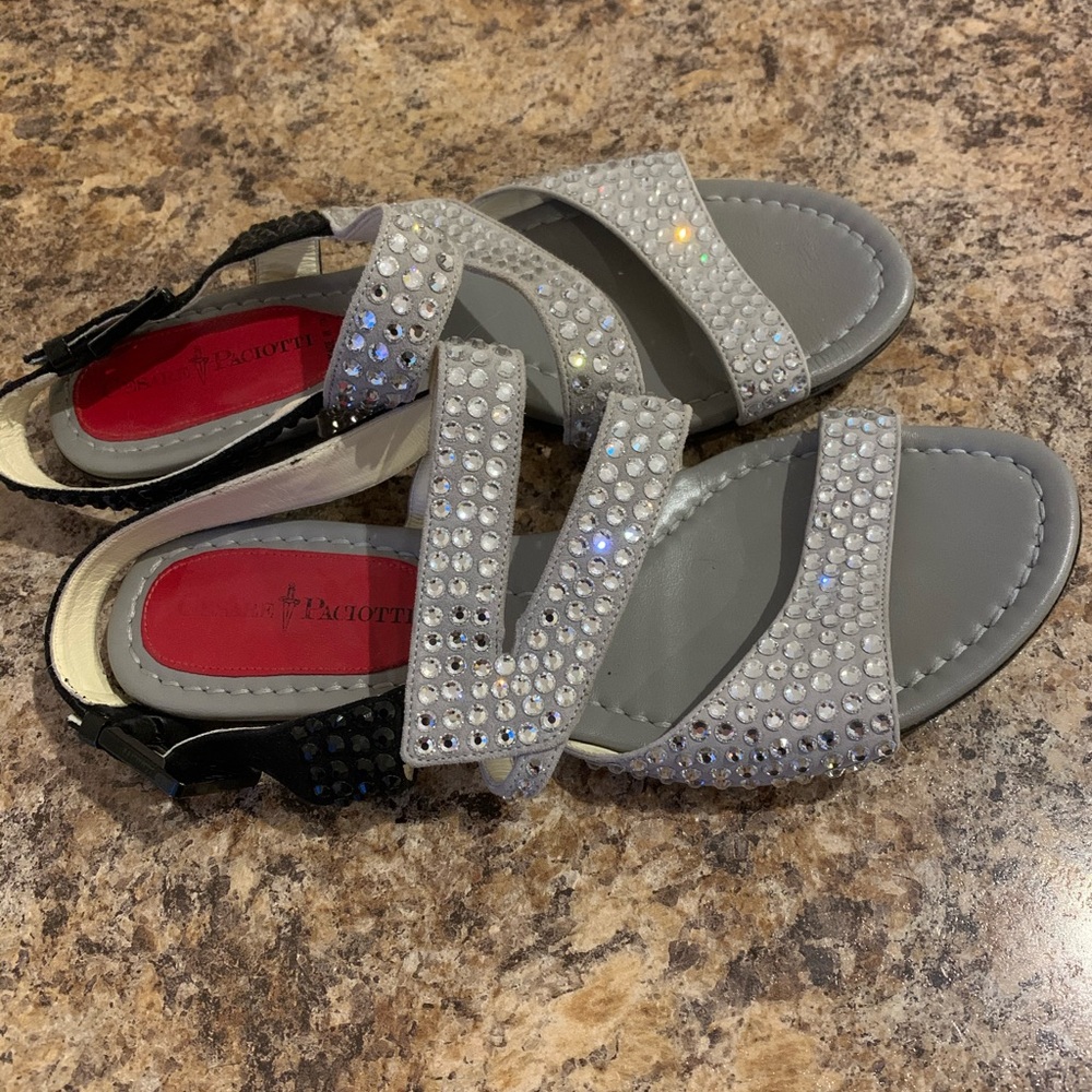 Cesare Paciotti crystal sandal